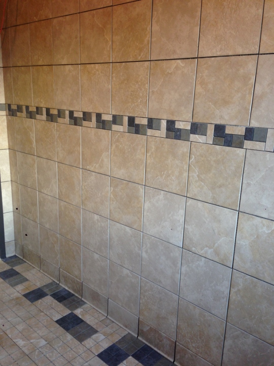 This image displays the tile installation at Northeastern Ohio Medical University. This commercial tile installation was completed by Youngstown Tile & Terrazzo.