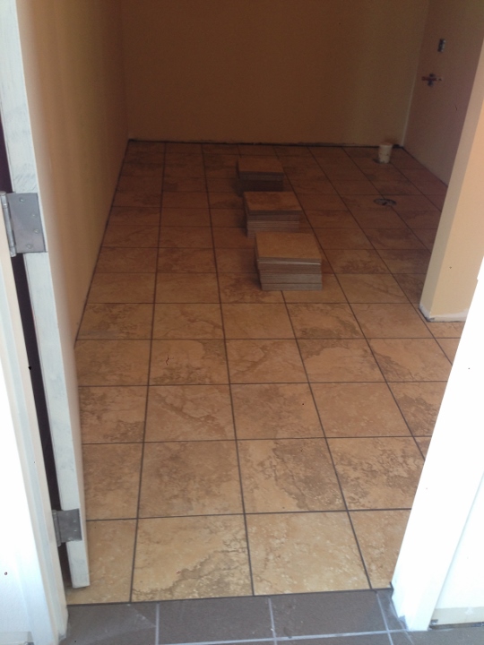 This image shows tile installation at True North Gas Stations. This tile was installed by Youngstown Tile & Terrazzo.